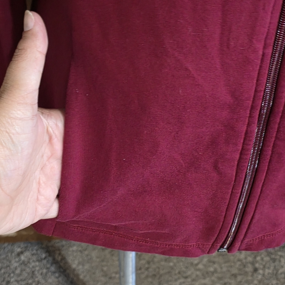 Talbots Factory Zip Front Jacket Maroon Size M - Picture 4 of 8